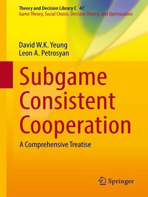 cover image of Subgame Consistent Cooperation